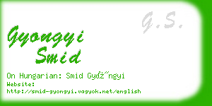 gyongyi smid business card